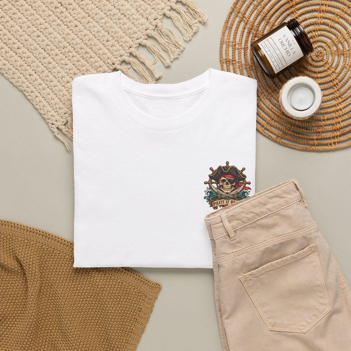 Pirate Skull Tee — "I Was a Pirate" Nautical Skull, Water • Alcohol • Booty • Boats Graphic T‑Shirt