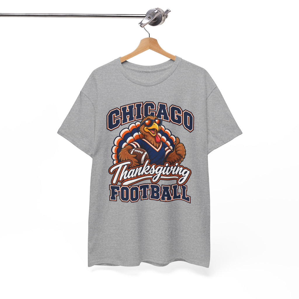 Chicago Thanksgiving Football T-Shirt — Turkey Mascot Game Day Tee