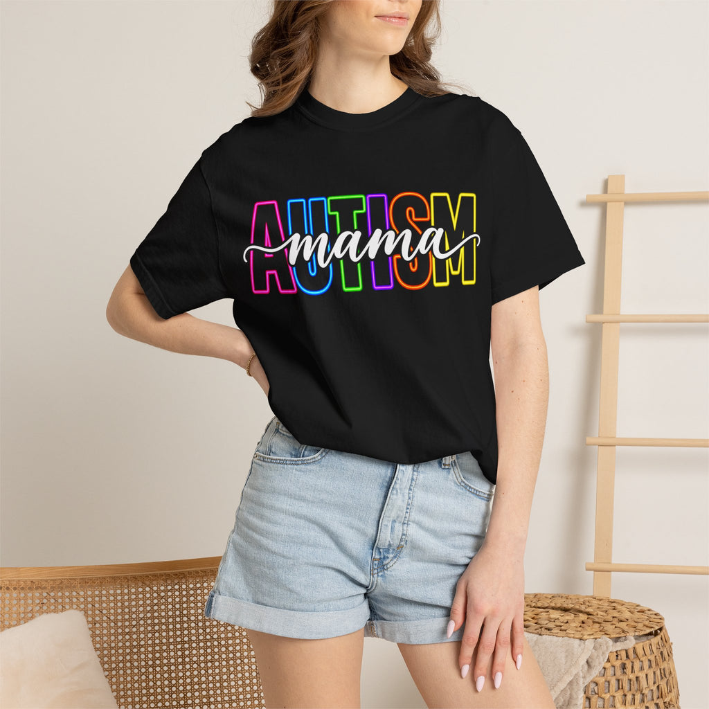 Autism Mama T-Shirt — Colorful Pride Support Tee for Moms