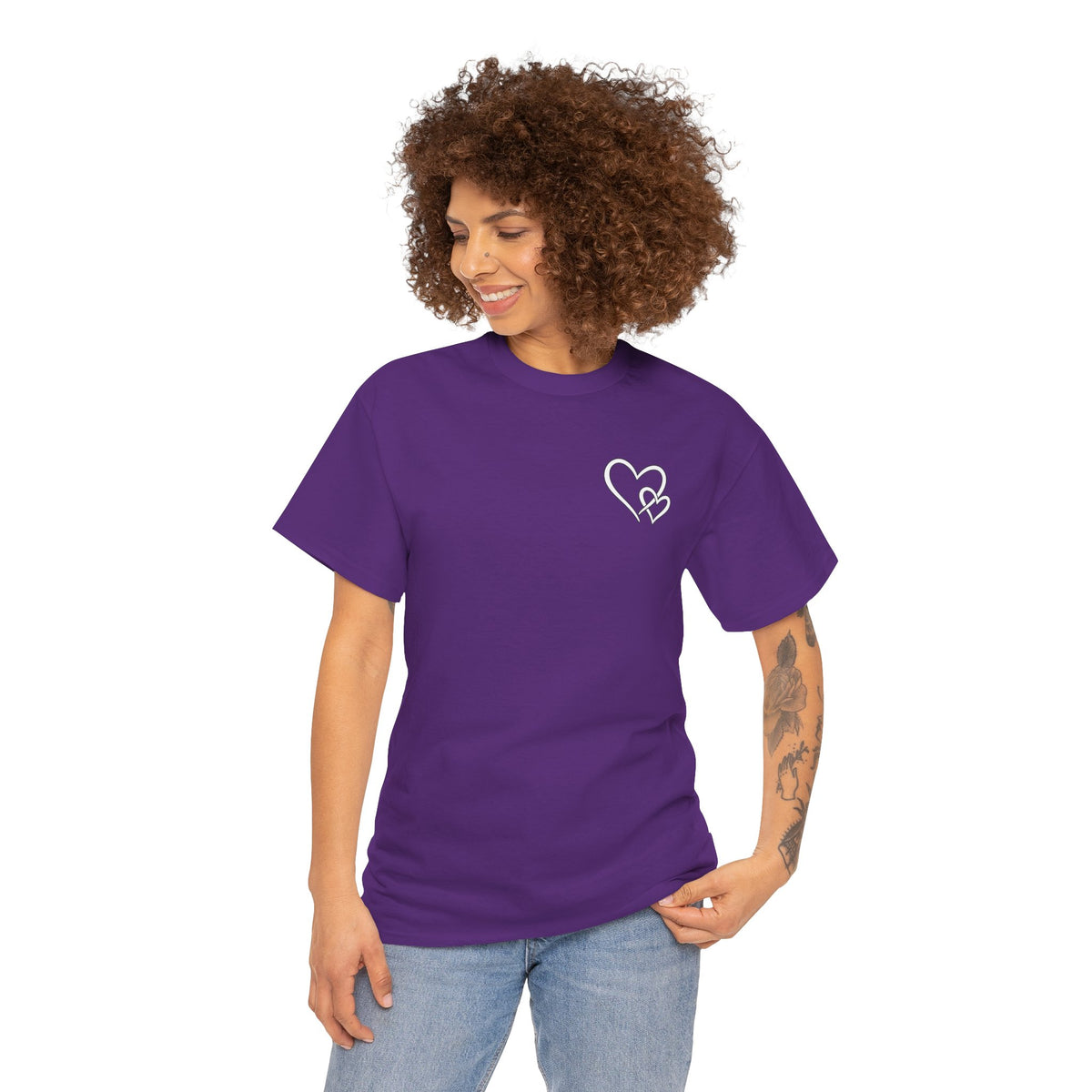 Inspirational Heart T-Shirt – "To the Person Behind Me: You Are Amazing, Beautiful and Enough" Motivational Tee