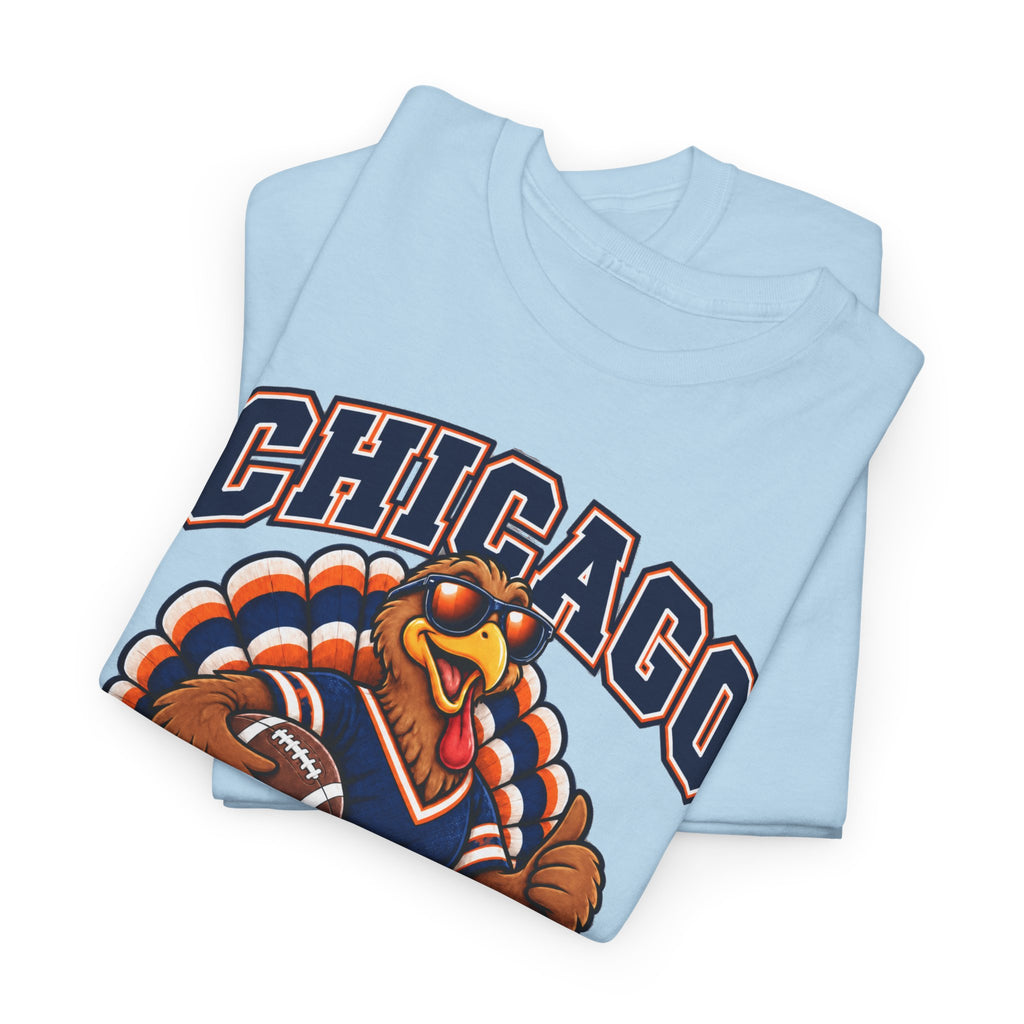 Chicago Thanksgiving Football T-Shirt — Turkey Mascot Game Day Tee