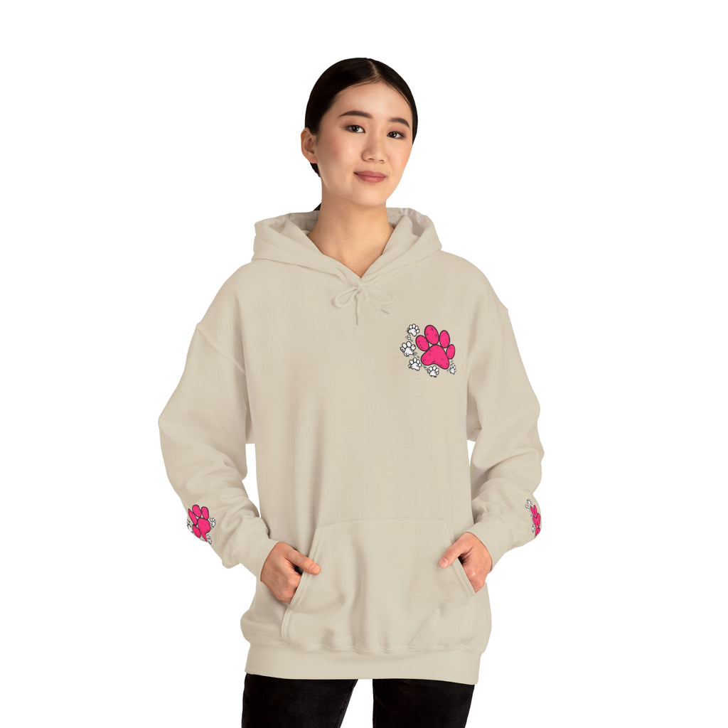 My Shadow Has Four Legs and a Tail Paw Print Hoodie