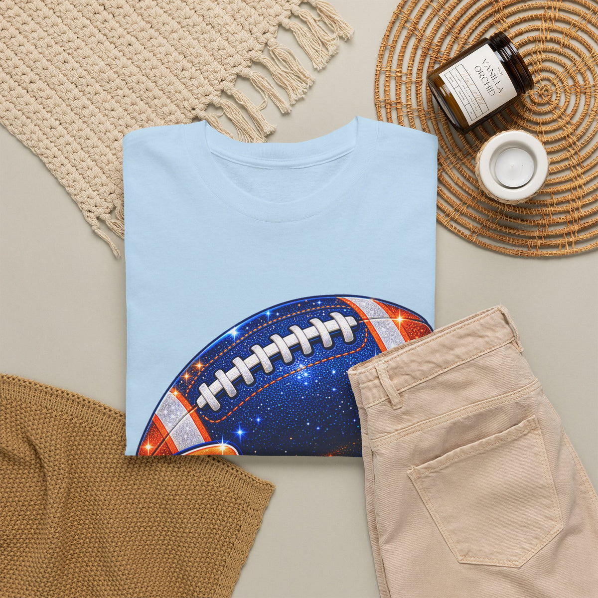 Broncos Football T-Shirt — Galaxy Football Graphic Tee