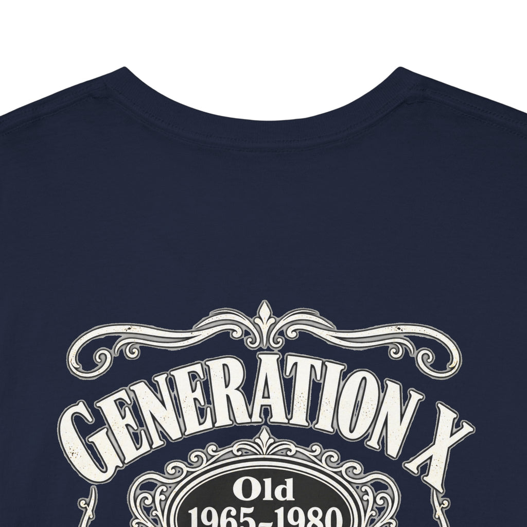 Generation X T‑Shirt — 'Stay Feral' Vintage Whiskey Label Tee (Born 1965–1980)