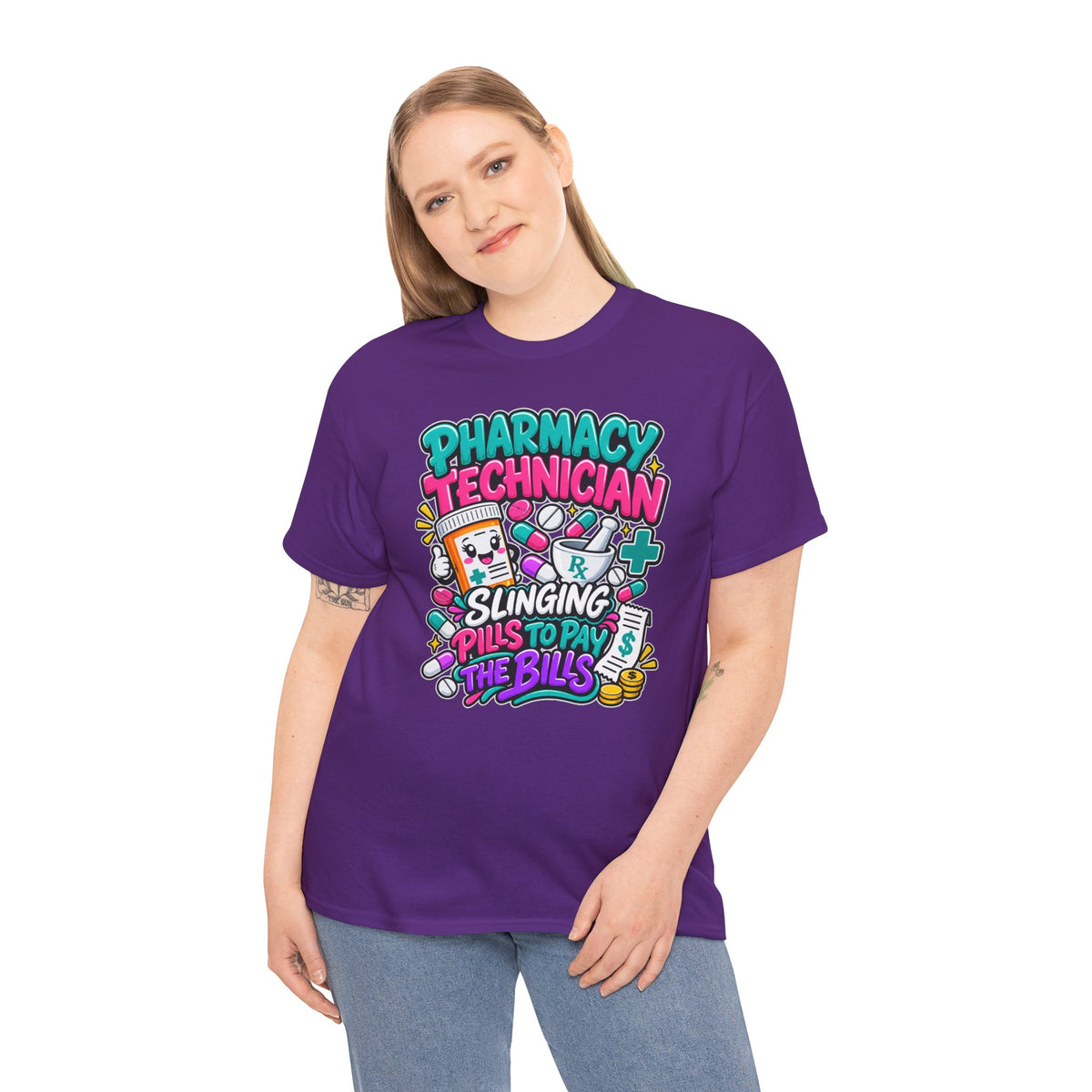Pharmacy Technician T‑Shirt — "Slinging Pills to Pay the Bills" Graphic Tee