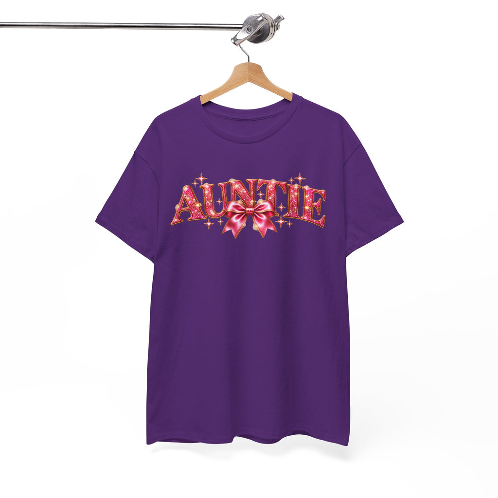 Auntie Graphic T-Shirt | Pink Bow Design