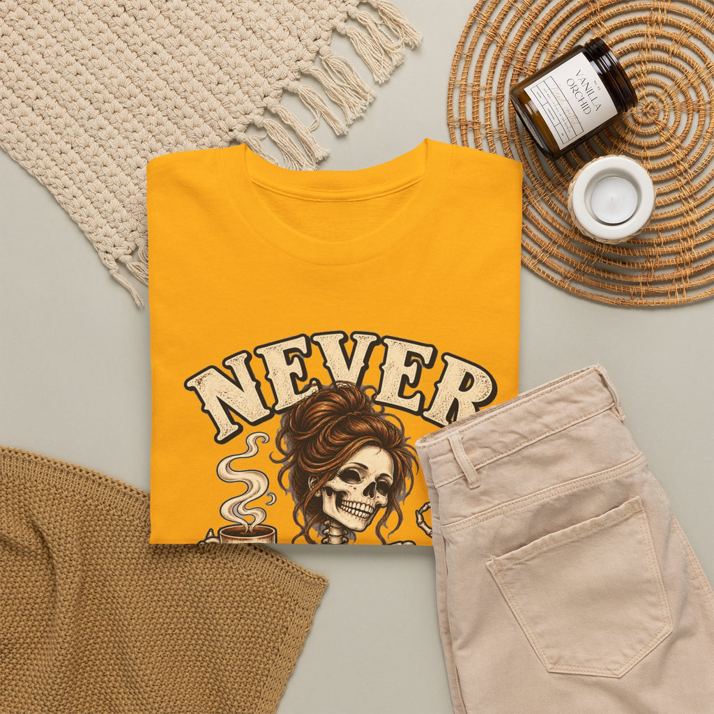 Never Better Skeleton Coffee Graphic Tee