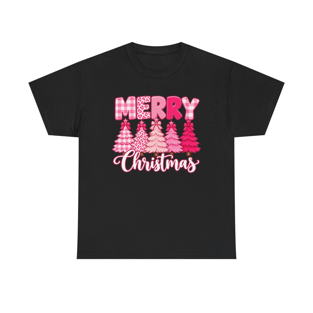 Merry Christmas Pink Christmas Tree T-Shirt