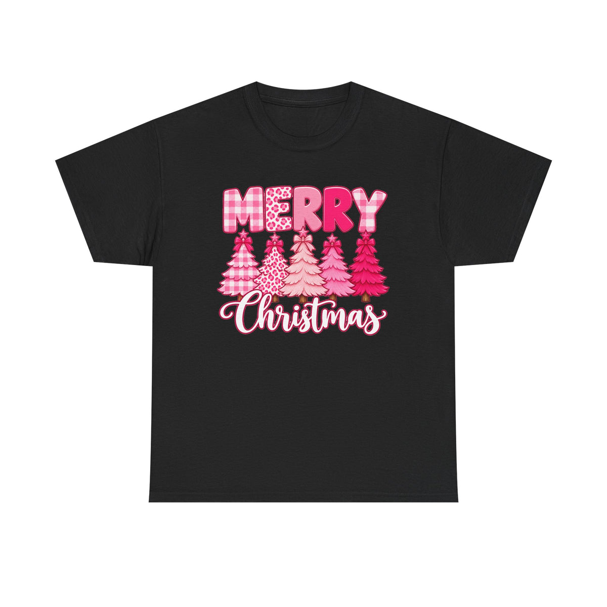 Merry Christmas Pink Christmas Tree T-Shirt