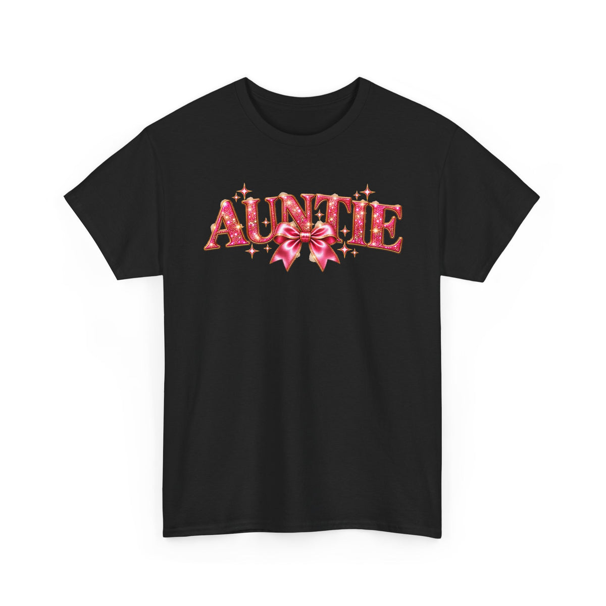 Auntie Graphic T-Shirt | Pink Bow Design