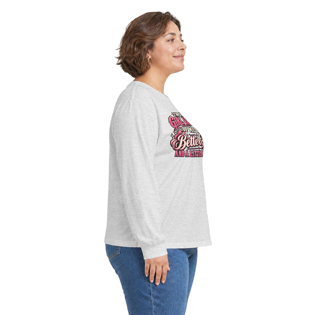 Long Sleeve Tee — "I'm Just the Girl Version of My Dad" Graphic