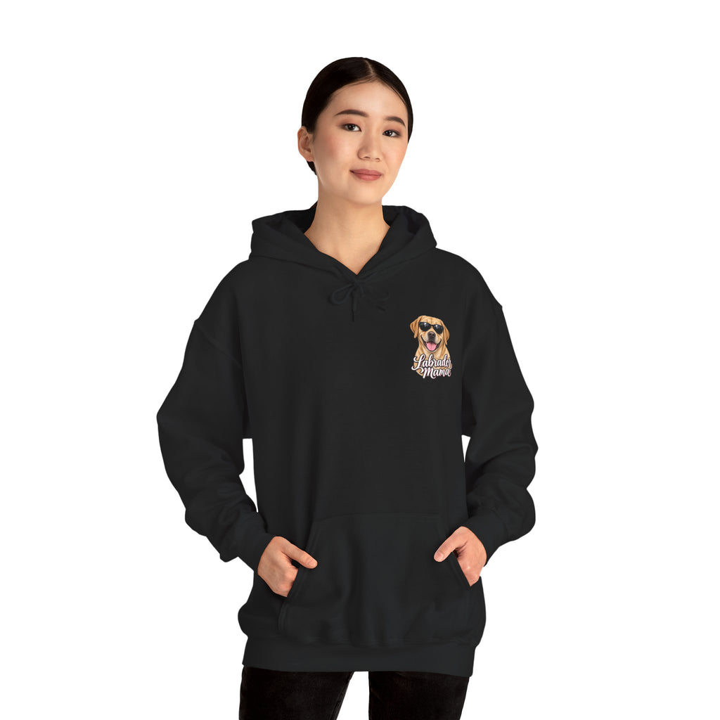 Labrador Mama Hoodie — Dog Mom Sweatshirt with Cute Sunglasses Lab Design