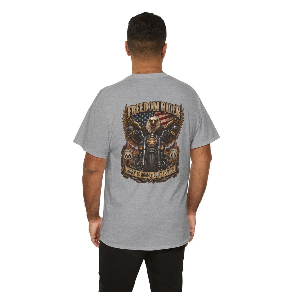 Freedom Rider Motorcycle T‑Shirt — Born to Roam Vintage Biker Tee