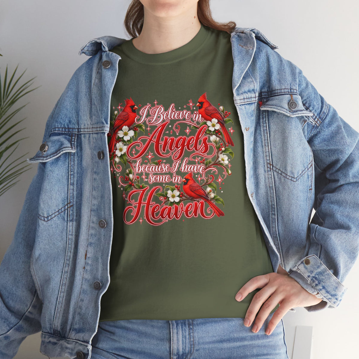 Angels from Heaven Cardinal Christmas T-Shirt