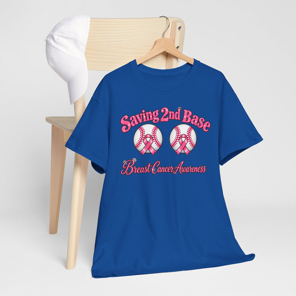 Saving 2nd Base Breast Cancer Awareness T-Shirt