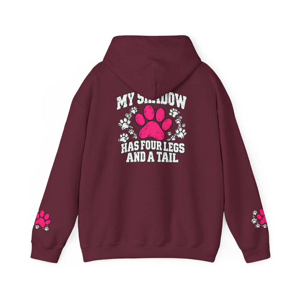 My Shadow Has Four Legs and a Tail Paw Print Hoodie