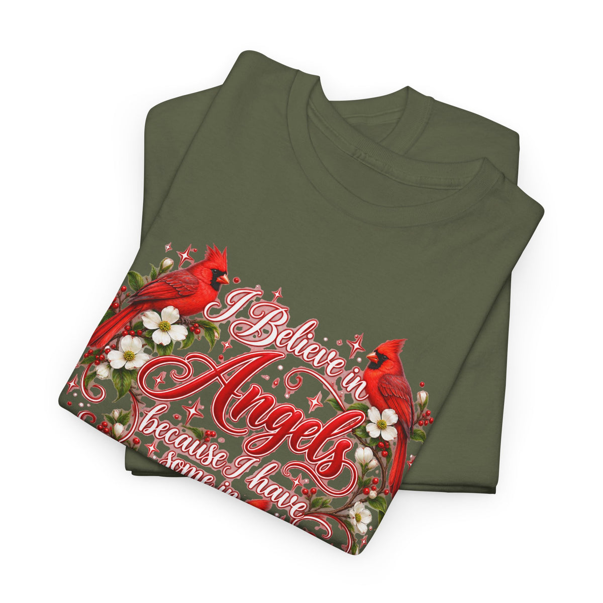 Angels from Heaven Cardinal Christmas T-Shirt