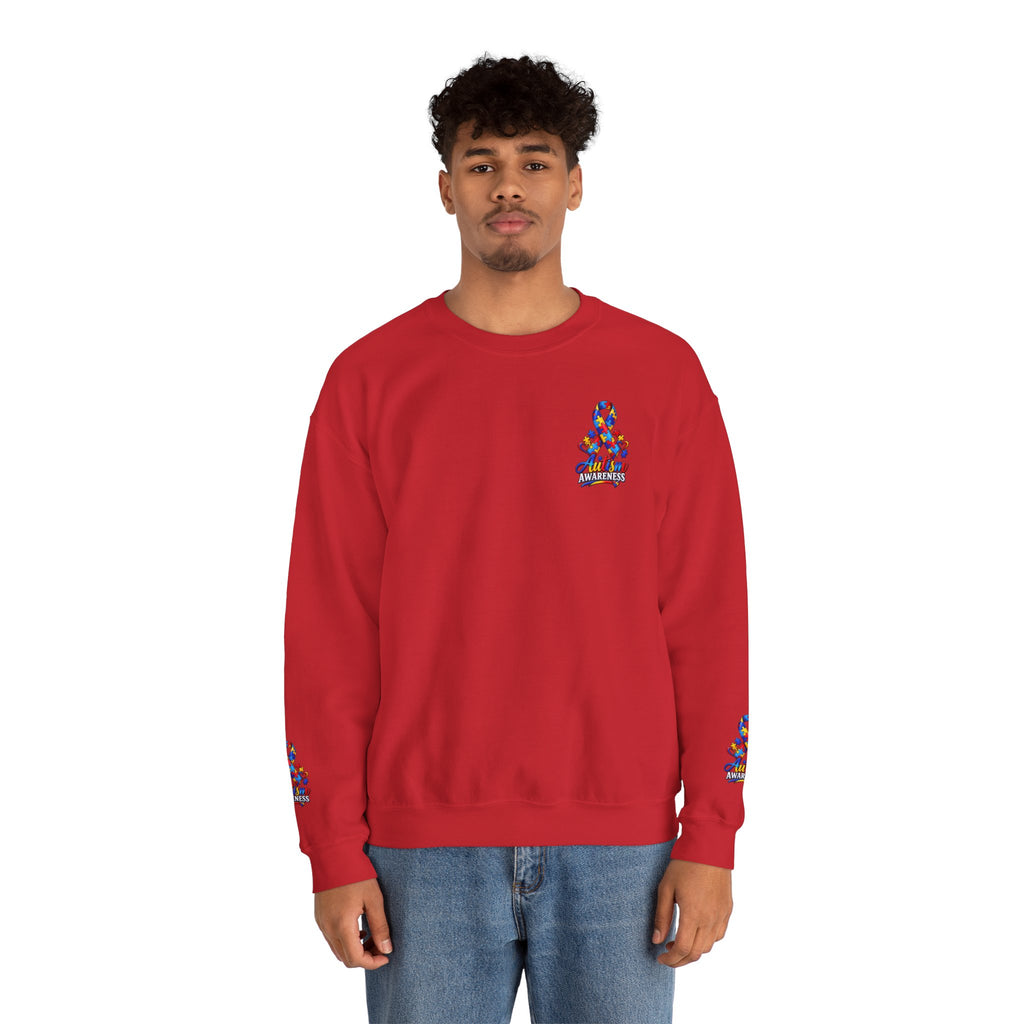 Autism Awareness Crewneck Sweatshirt — Color Outside the Lines Design