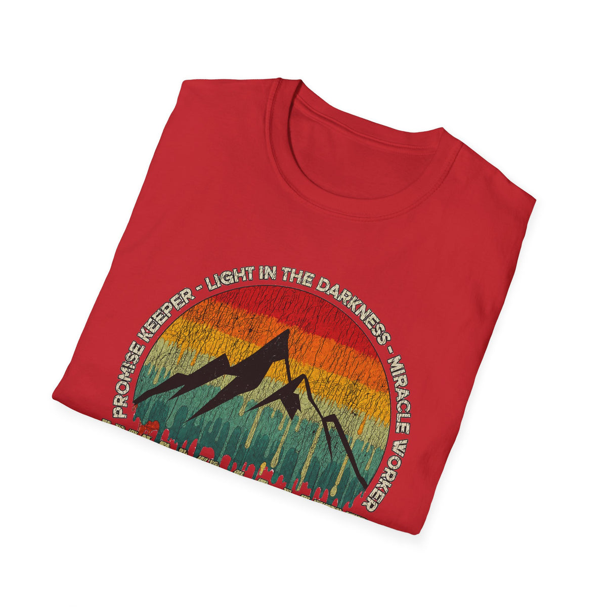 Waymaker Mountain T-Shirt — “Promise Keeper, Light in the Darkness” Christian Graphic Tee