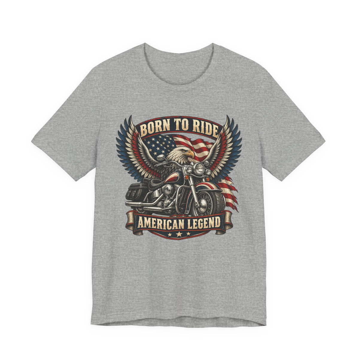 Born to Ride Eagle Motorcycle Tee — American Legend Patriotic T-Shirt