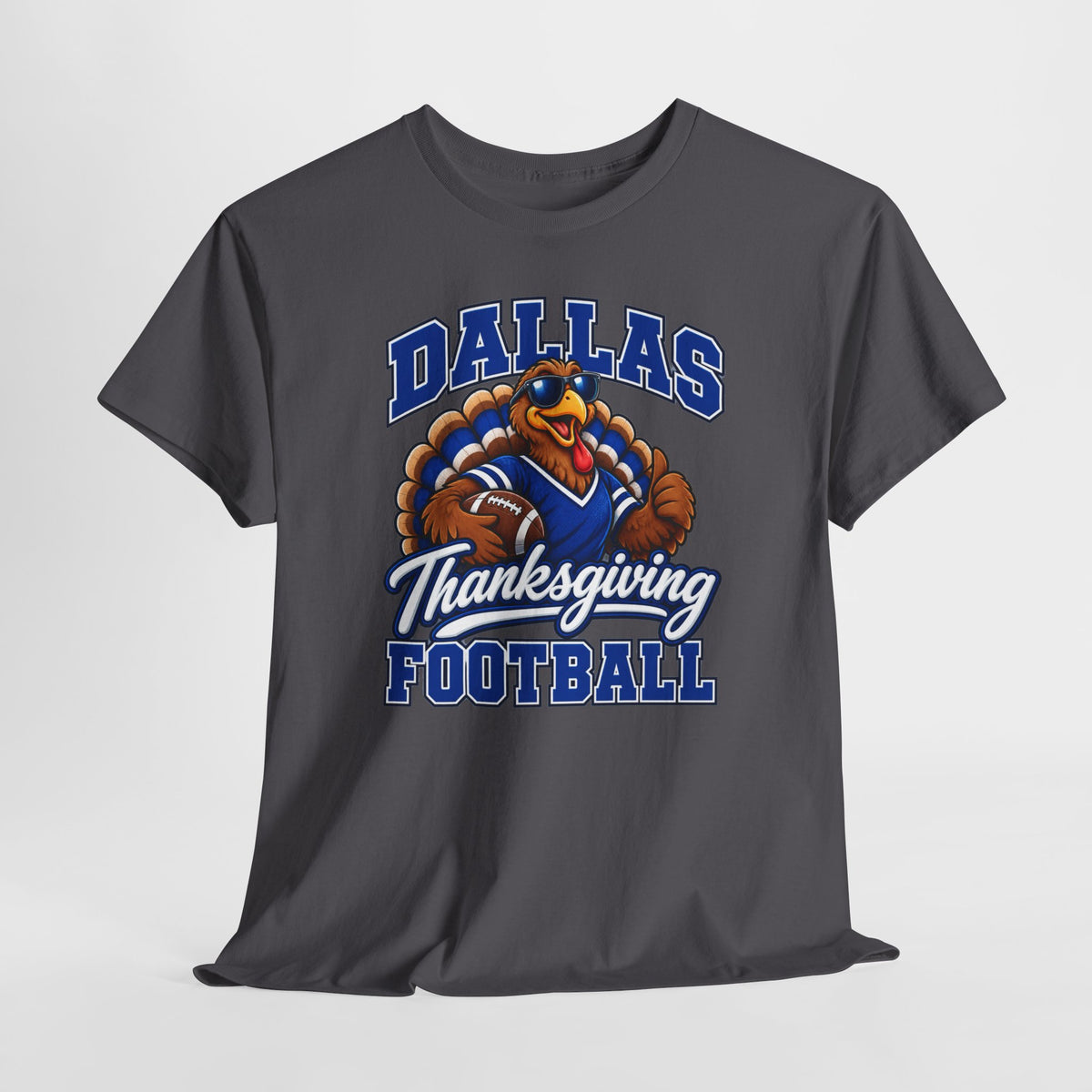 Dallas Thanksgiving Football T-Shirt — Turkey Mascot Game Day Tee