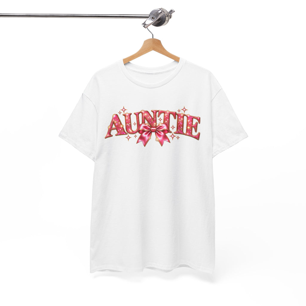 Auntie Graphic T-Shirt | Pink Bow Design