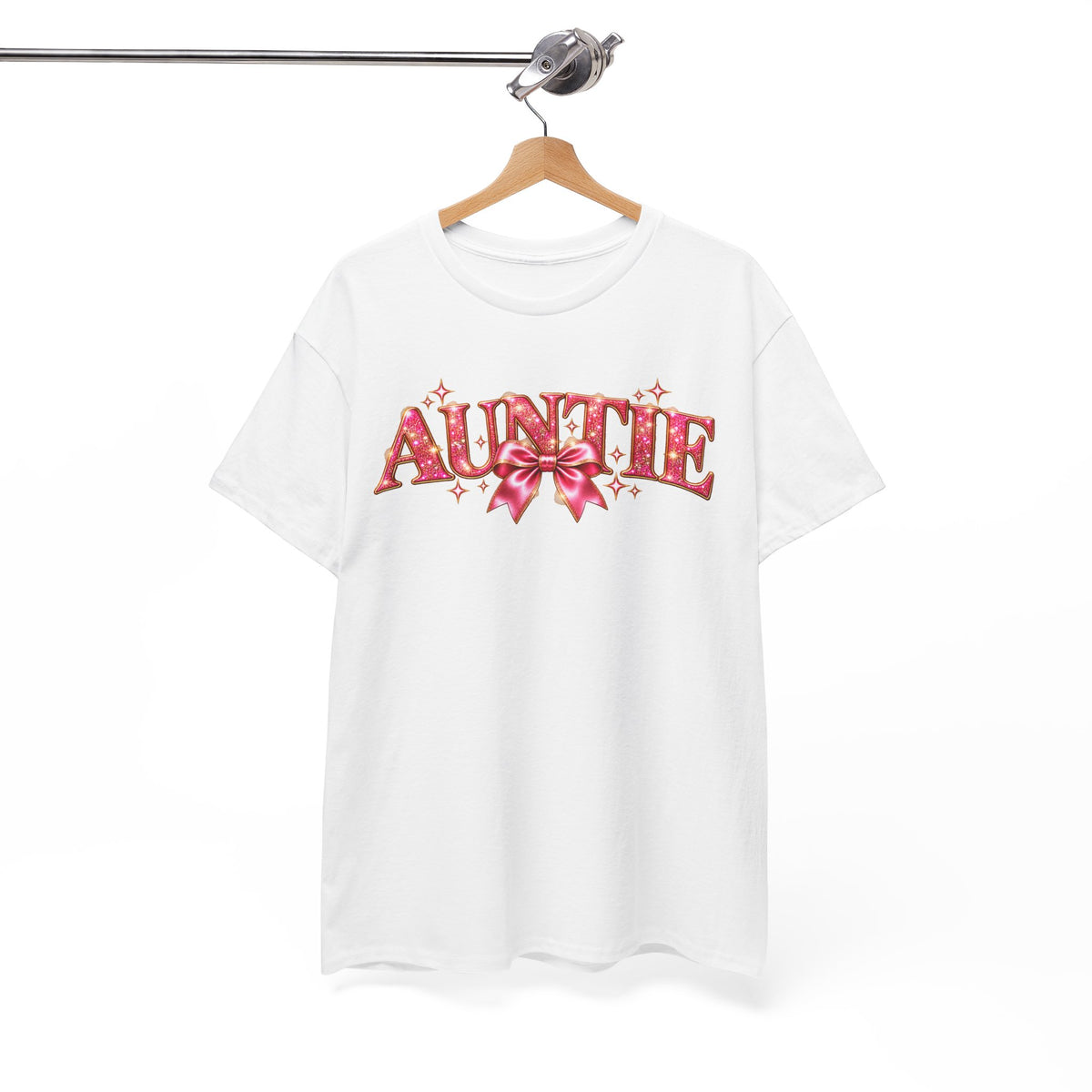 Auntie Graphic T-Shirt | Pink Bow Design