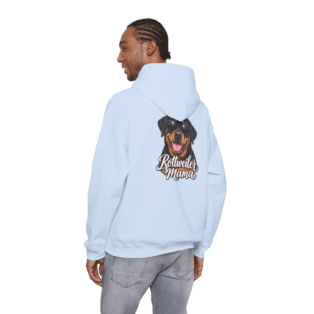 Rottweiler Mama Hoodie — Cute Rottie Portrait Pullover for Dog Moms