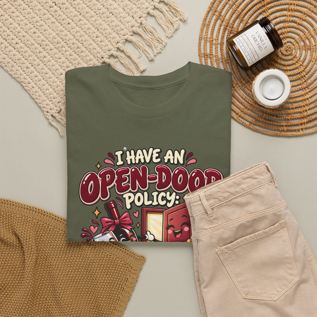 Open-Door Policy Wine Lover T-Shirt