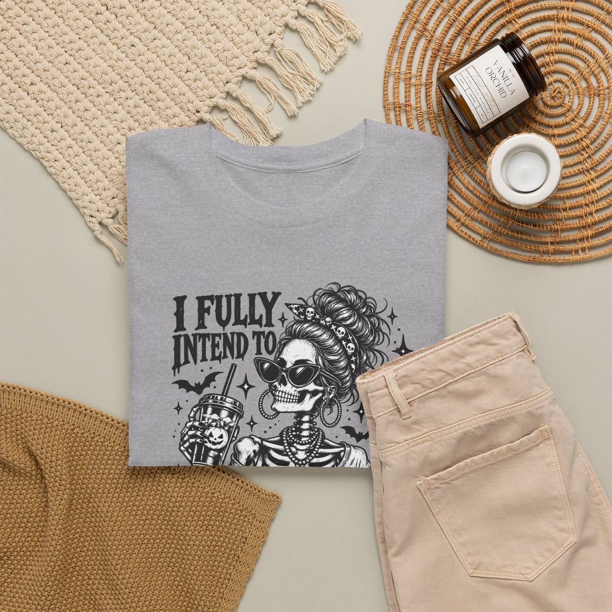 Haunted List Tee — "I Fully Intend to Haunt People When I Die" Graphic T-Shirt