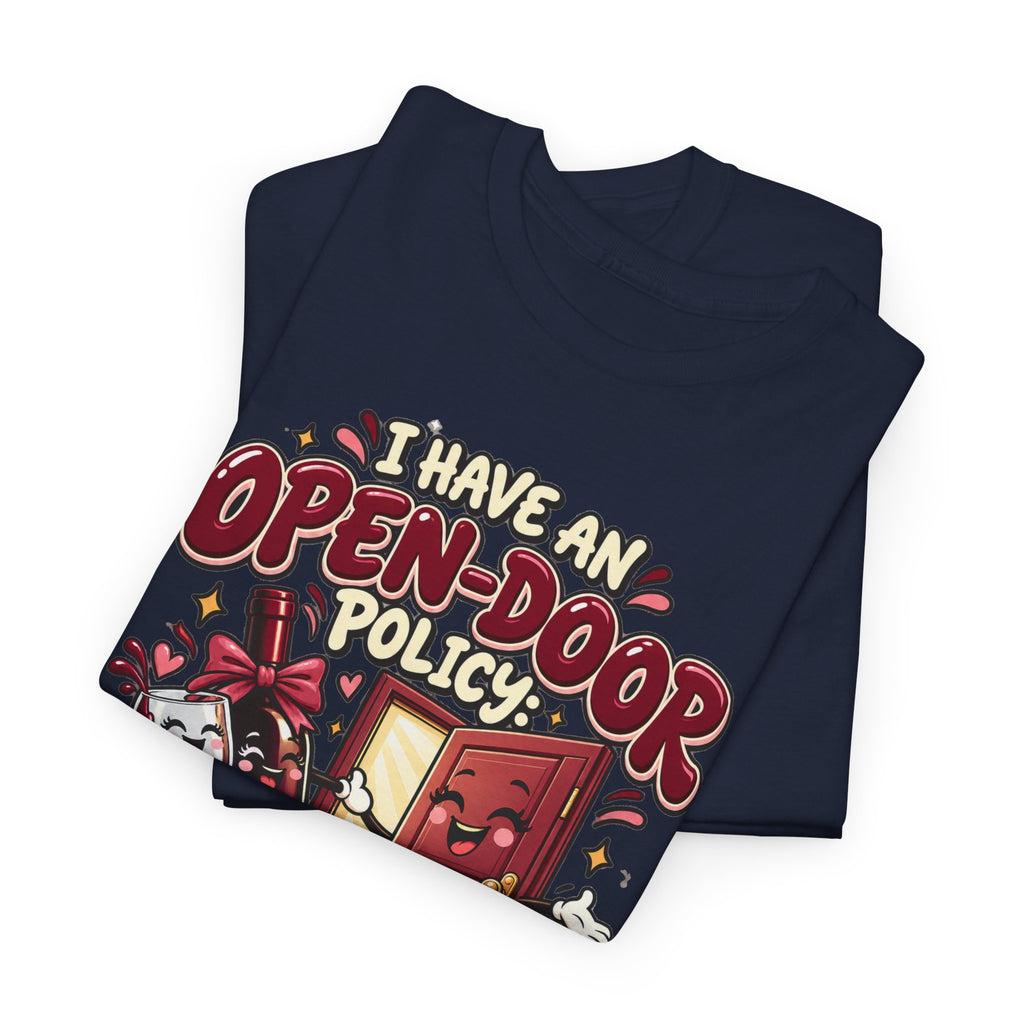 Open-Door Policy Wine Lover T-Shirt