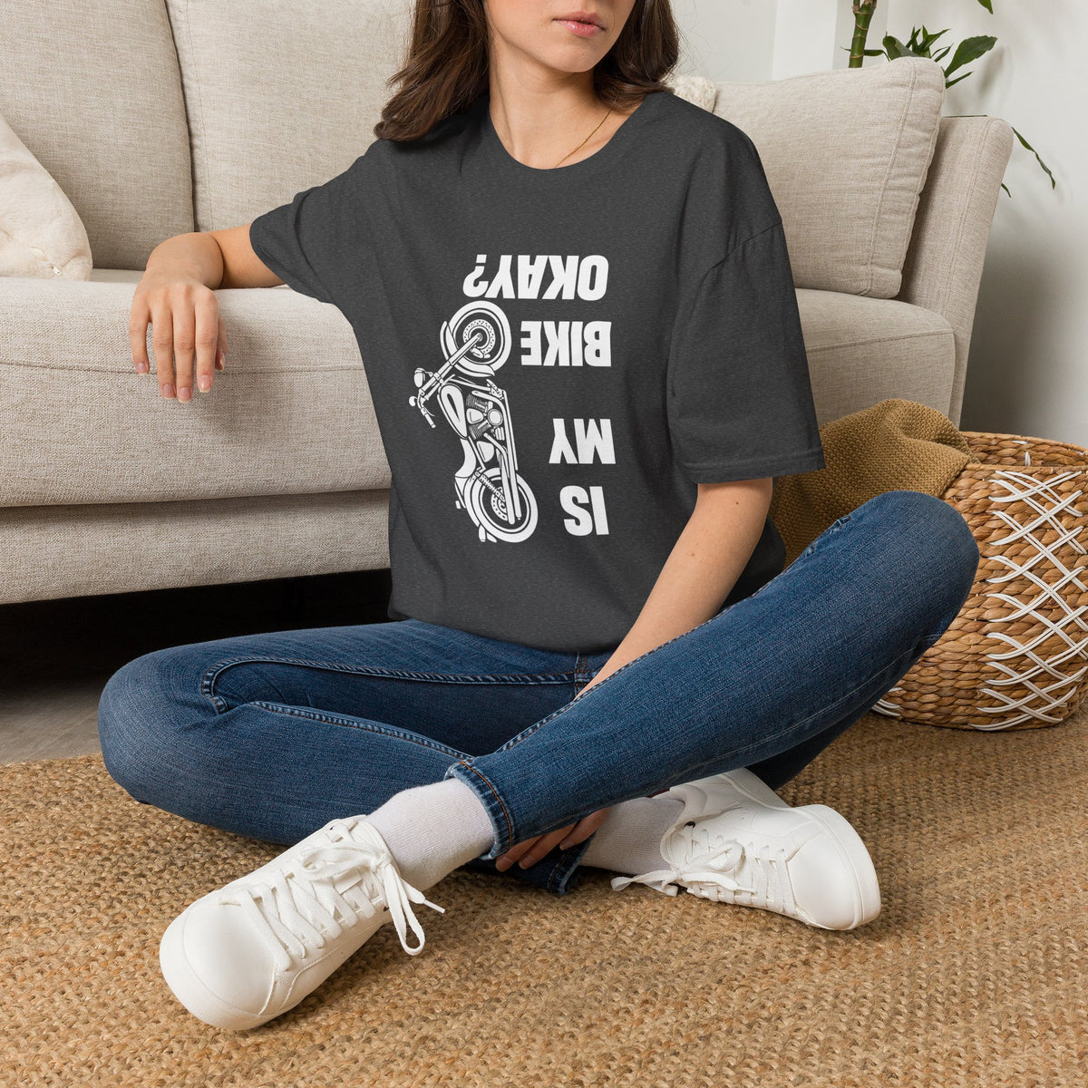 Motorcycle T‑Shirt — "Is My Bike Okay?" Bold Biker Tee