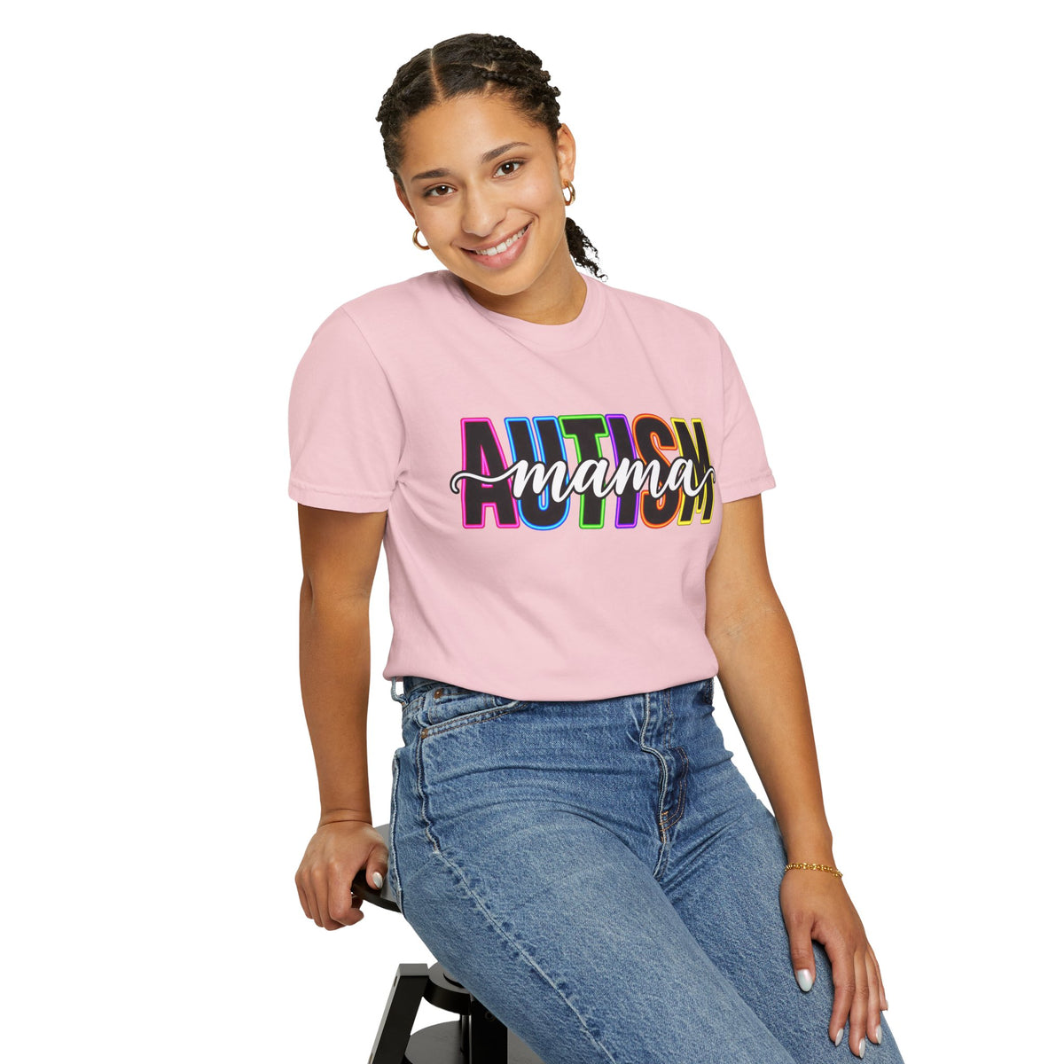 Autism Mama T-Shirt — Colorful Pride Support Tee for Moms