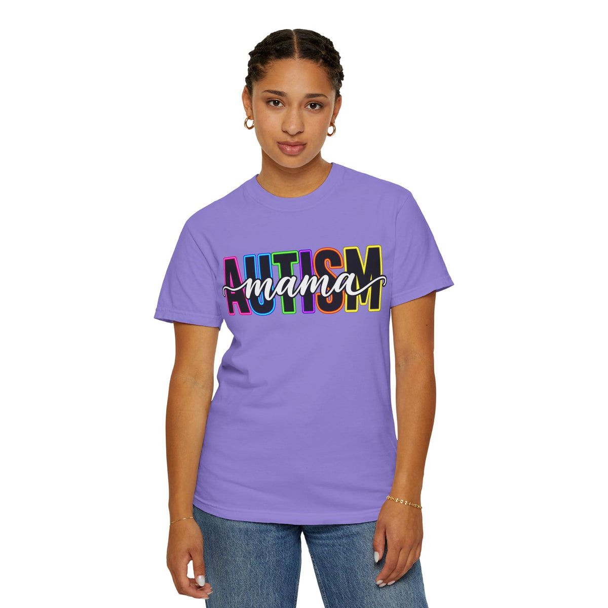 Autism Mama T-Shirt — Colorful Pride Support Tee for Moms