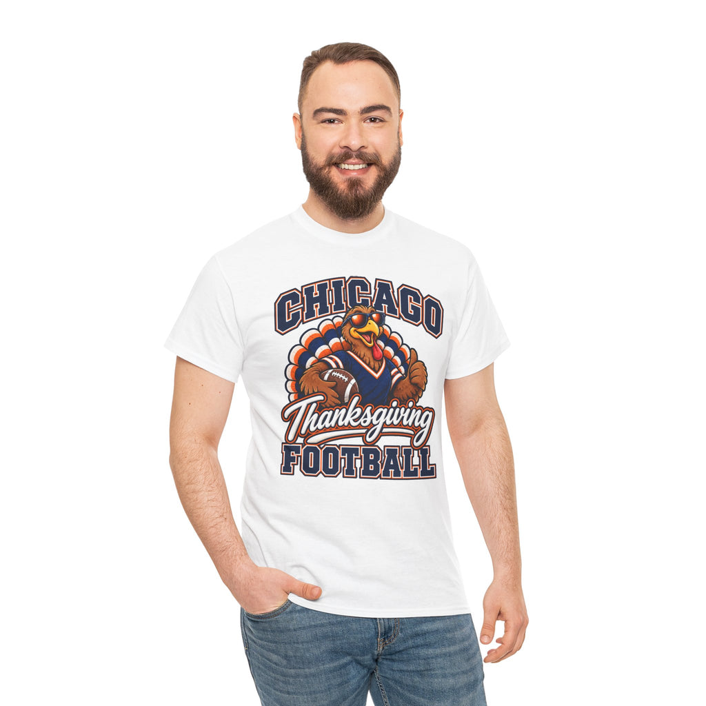 Chicago Thanksgiving Football T-Shirt — Turkey Mascot Game Day Tee
