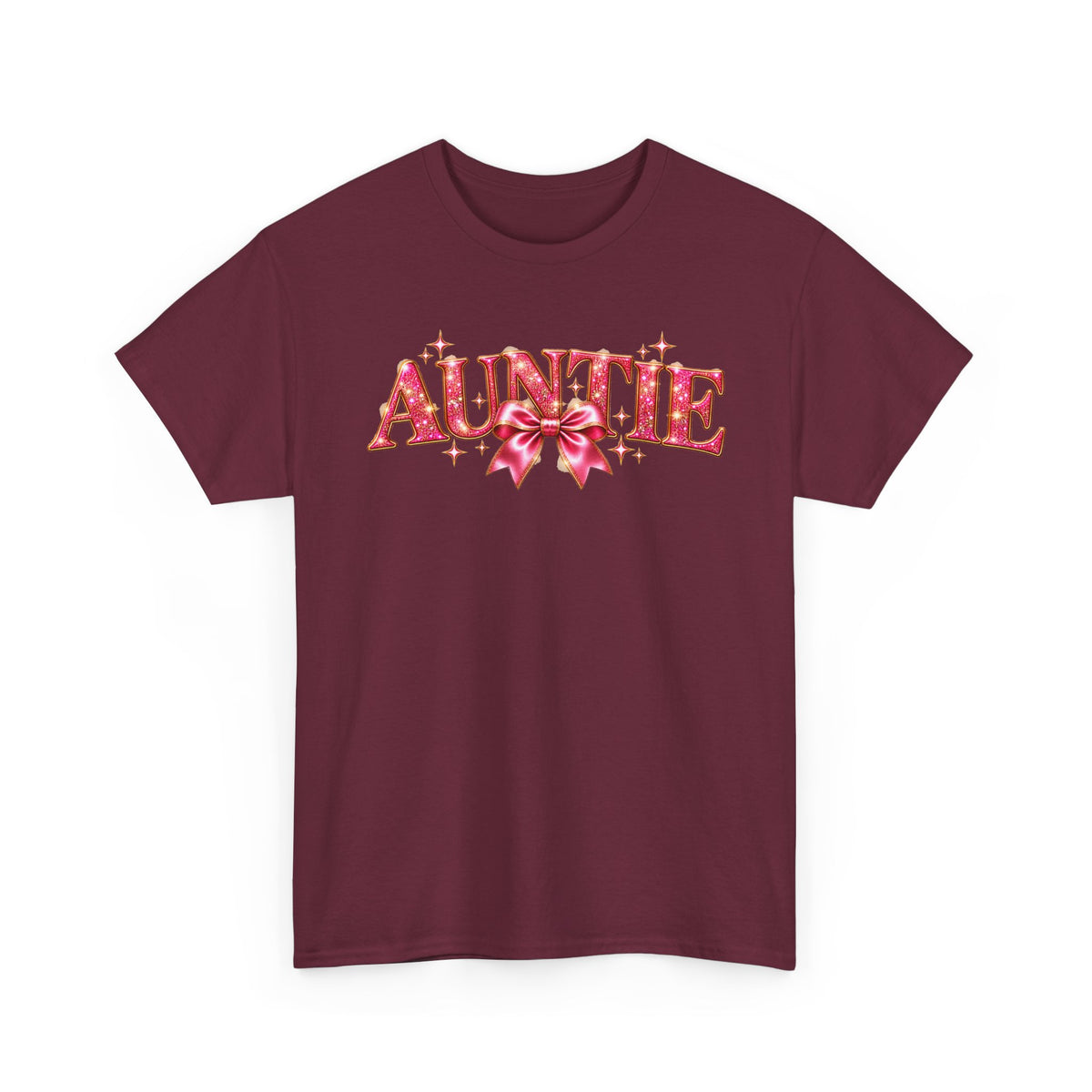 Auntie Graphic T-Shirt | Pink Bow Design
