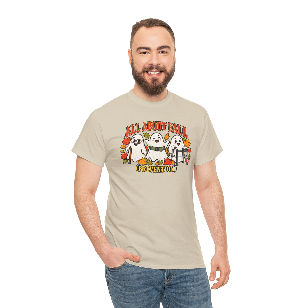 All About Fall (Prevention) Ghost Tee — Cute Halloween Autumn T-Shirt