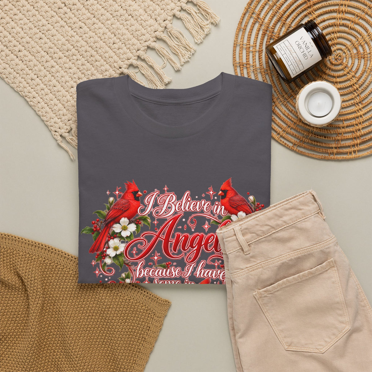 Angels from Heaven Cardinal Christmas T-Shirt