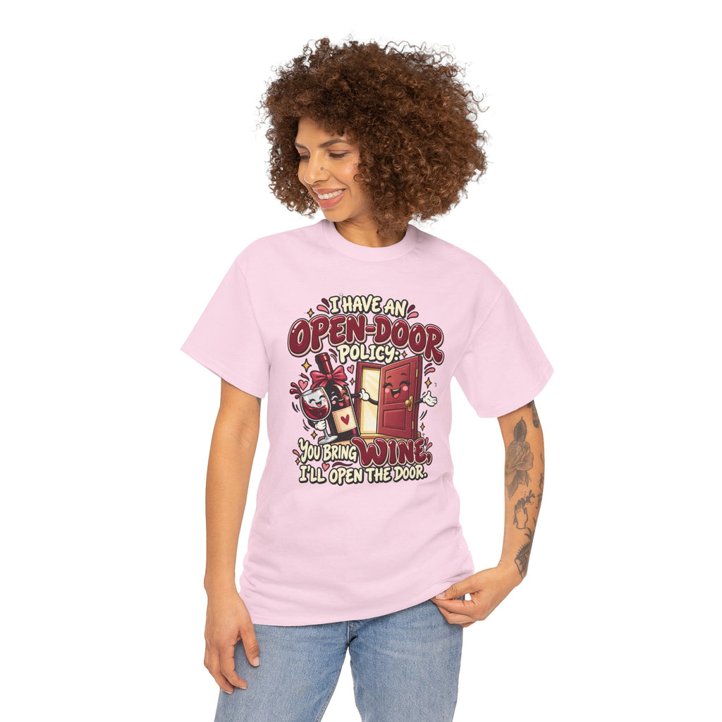 Open-Door Policy Wine Lover T-Shirt