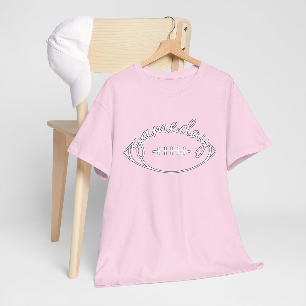 Gameday Football Tee — 'gameday' Script Football Graphic T-Shirt
