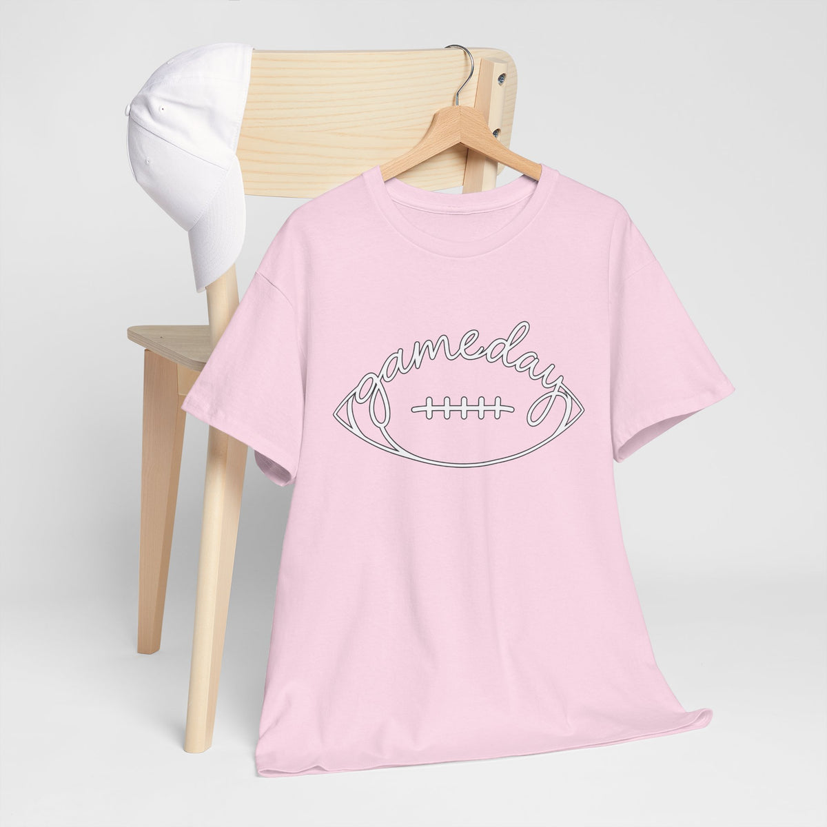 Gameday Football Tee — 'gameday' Script Football Graphic T-Shirt