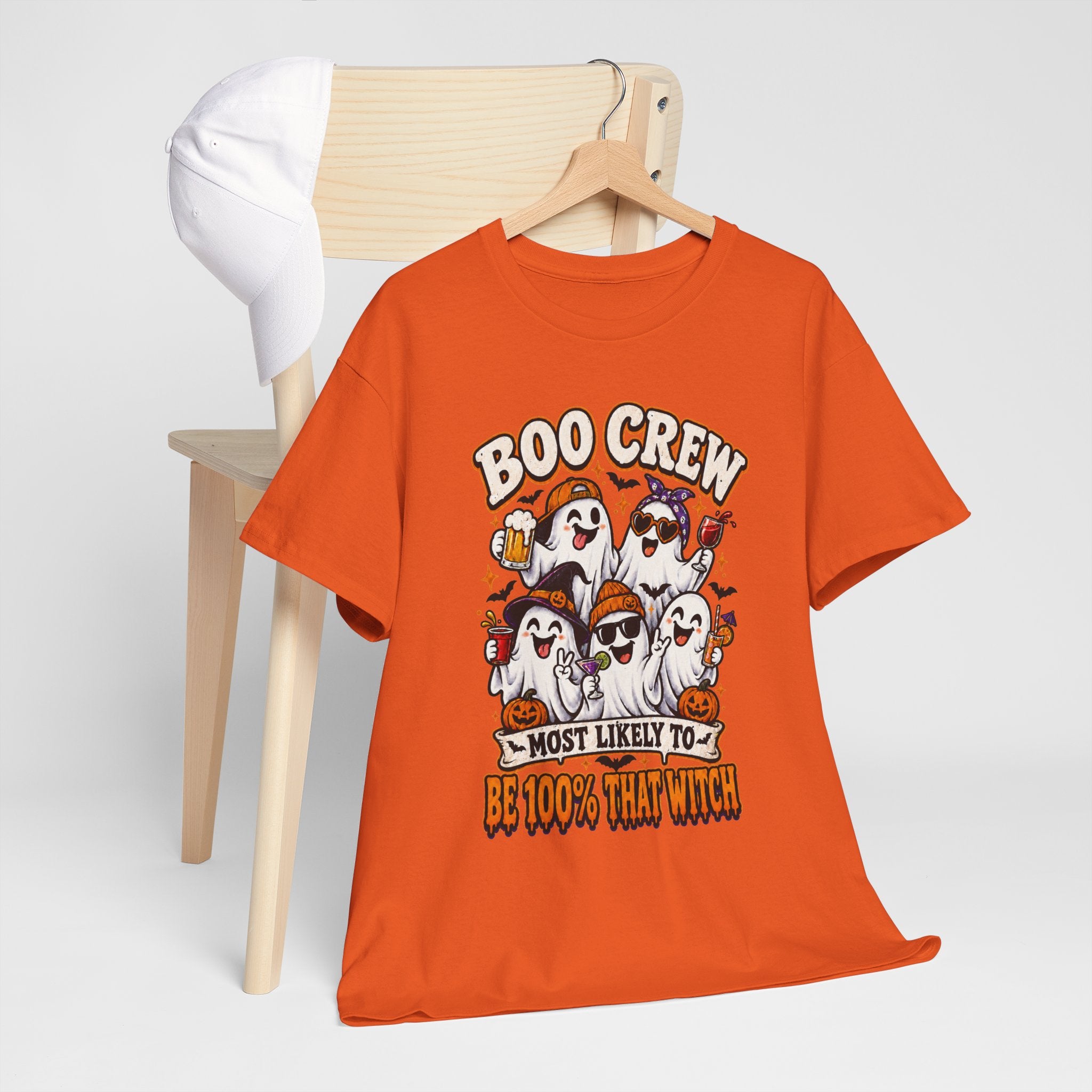 Boo Crew Halloween T-Shirt – "Most Likely To Be 100% That Witch" Ghosts Tee