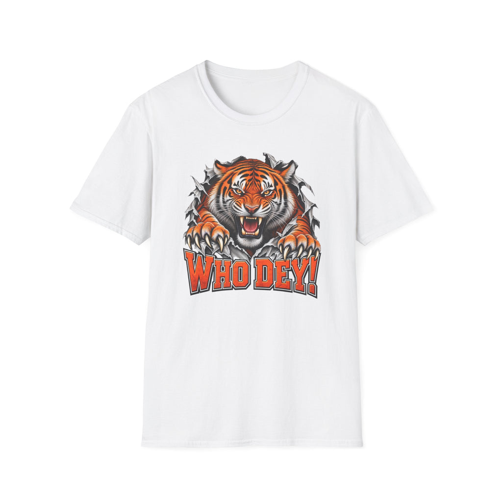 Tiger Graphic T-Shirt — "Who Dey!" Fierce Roaring Design