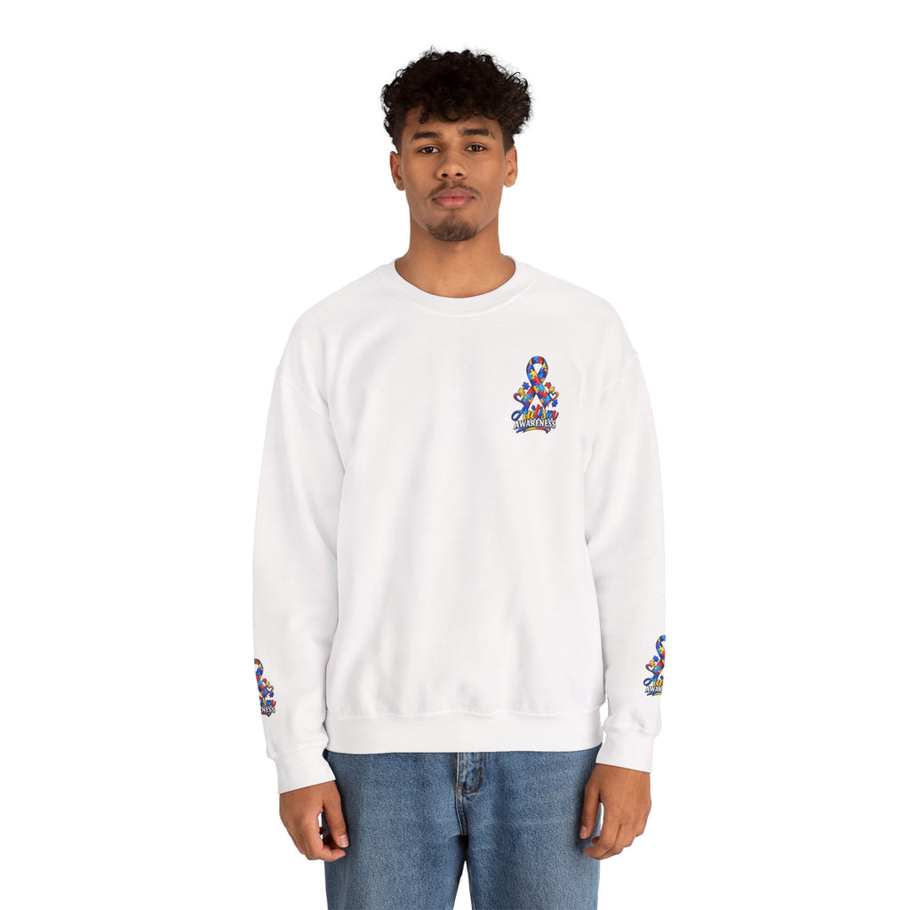 Autism Awareness Crewneck Sweatshirt — Color Outside the Lines Design