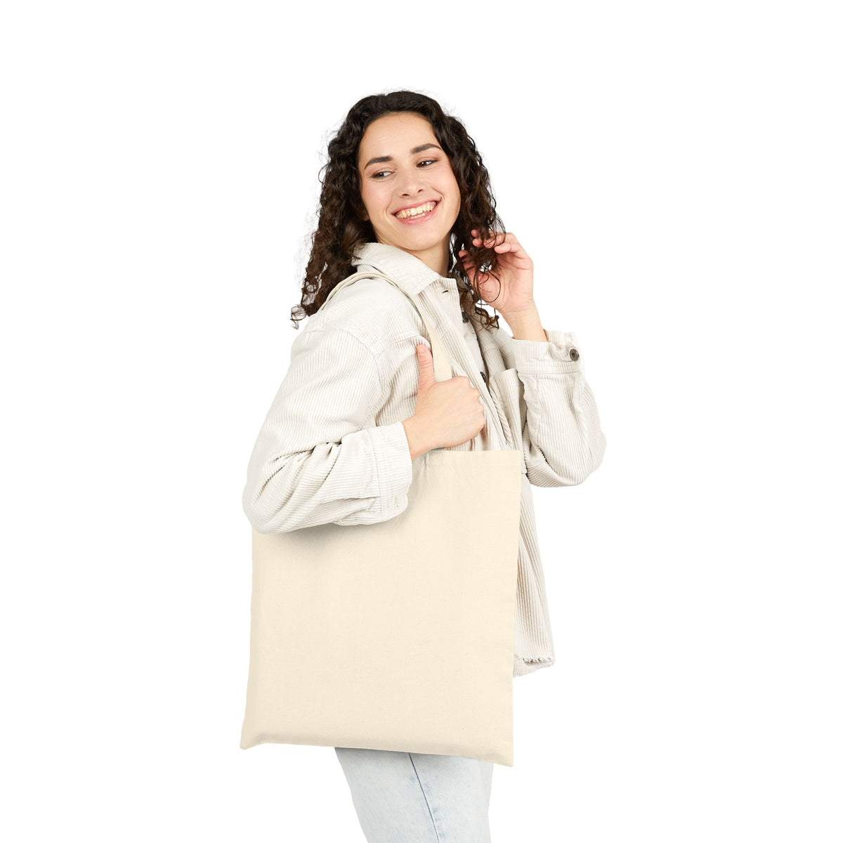 Eco Canvas Tote — Colorful Floral Buddha Design