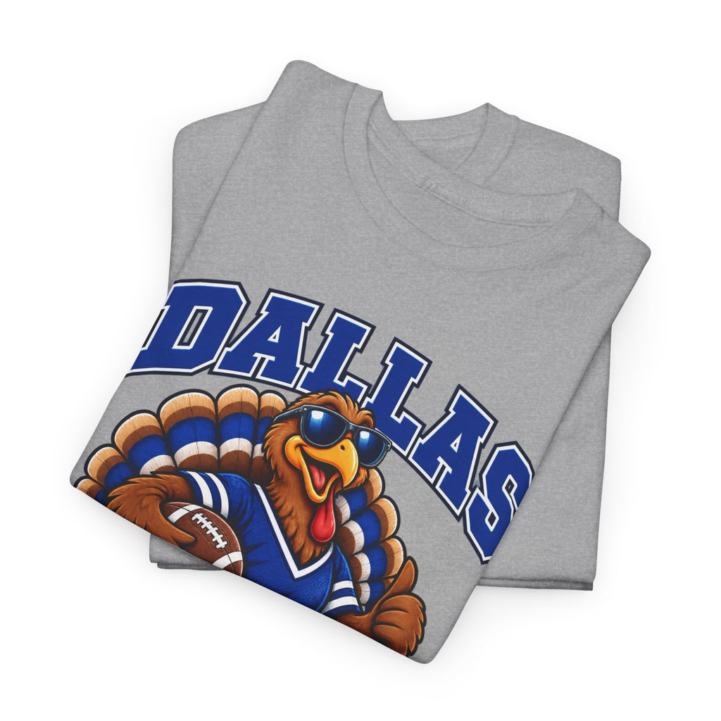 Dallas Thanksgiving Football T-Shirt — Turkey Mascot Game Day Tee