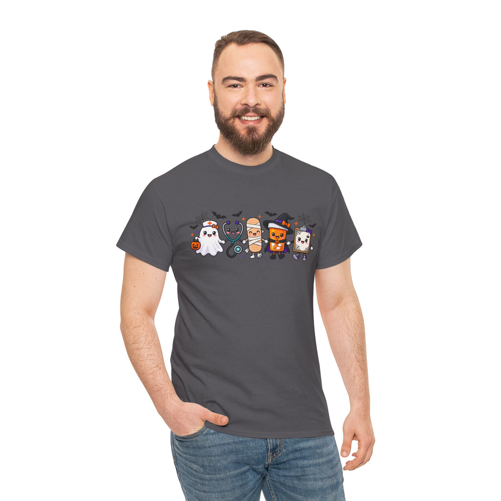 Halloween Candy Characters Tee — Cute Trick-or-Treat Ghosts & Candy Corn Shirt