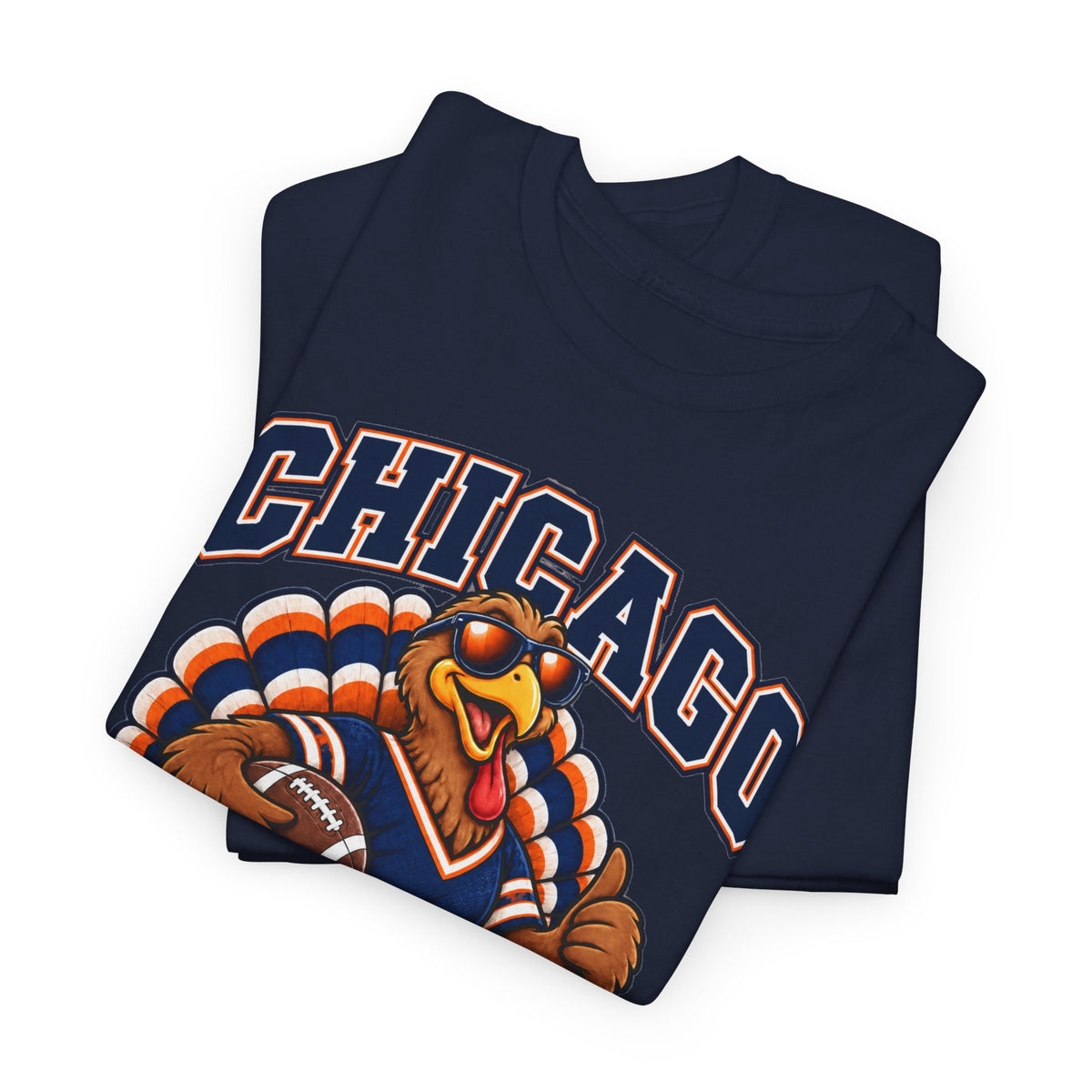 Chicago Thanksgiving Football T-Shirt — Turkey Mascot Game Day Tee