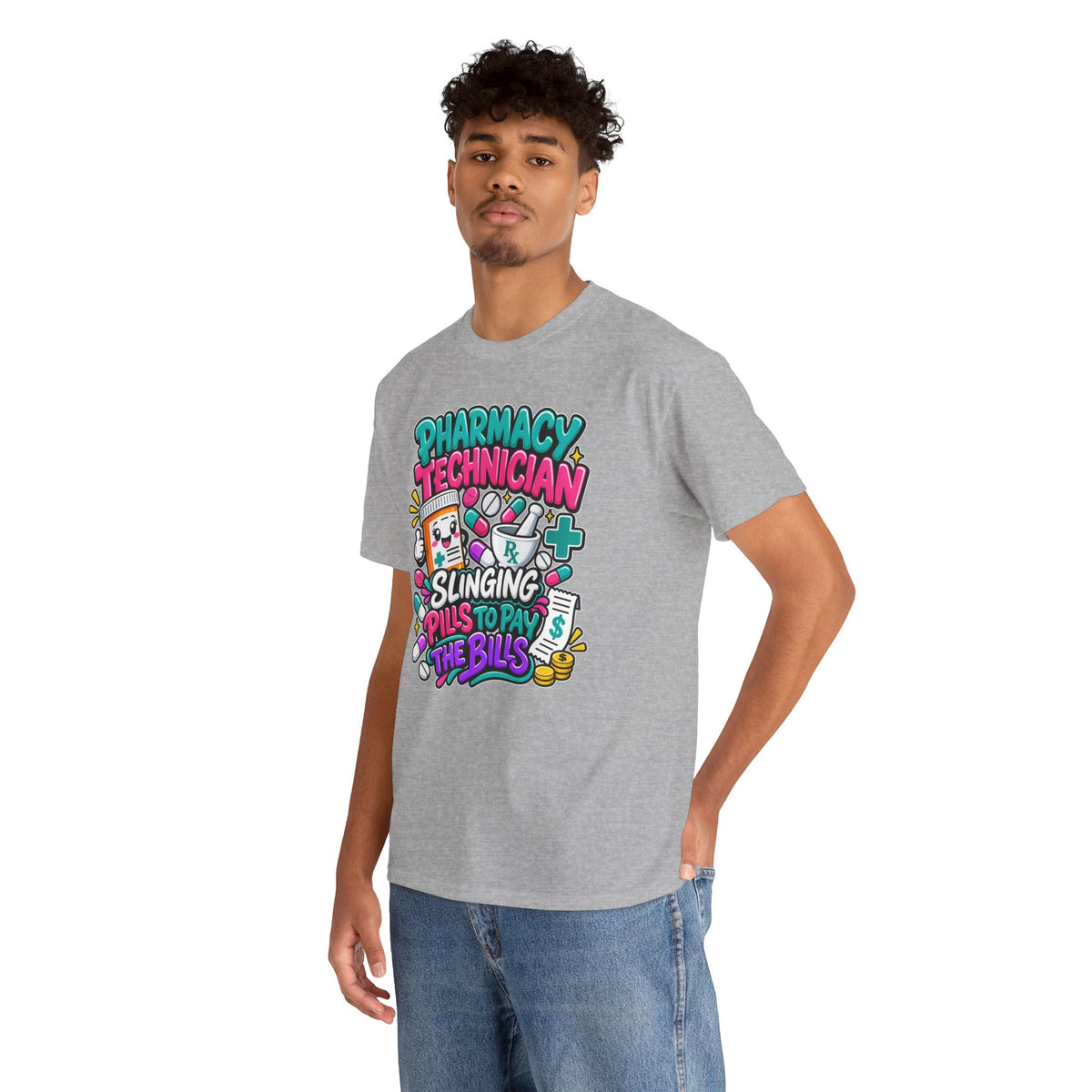 Pharmacy Technician T‑Shirt — "Slinging Pills to Pay the Bills" Graphic Tee