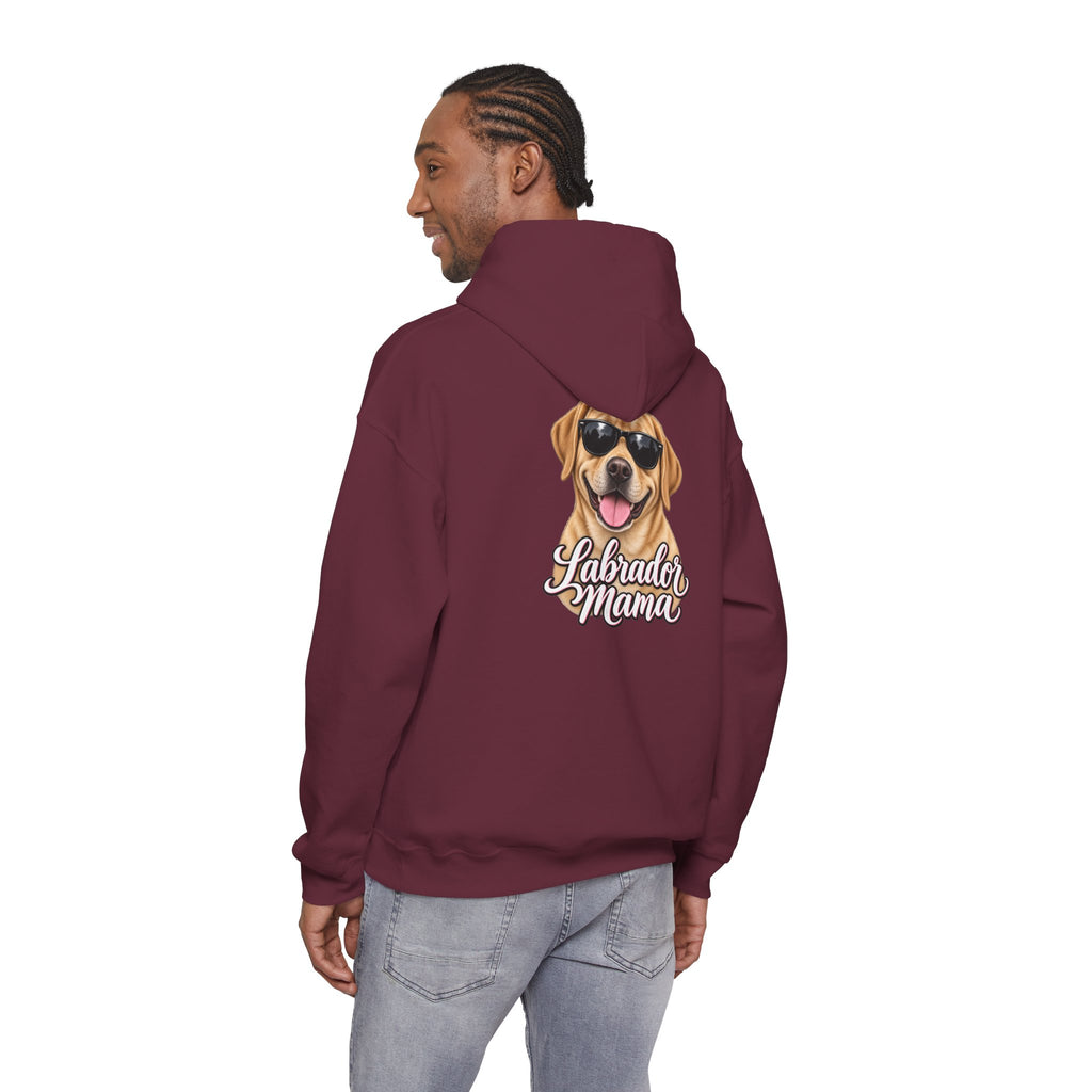 Labrador Mama Hoodie — Dog Mom Sweatshirt with Cute Sunglasses Lab Design
